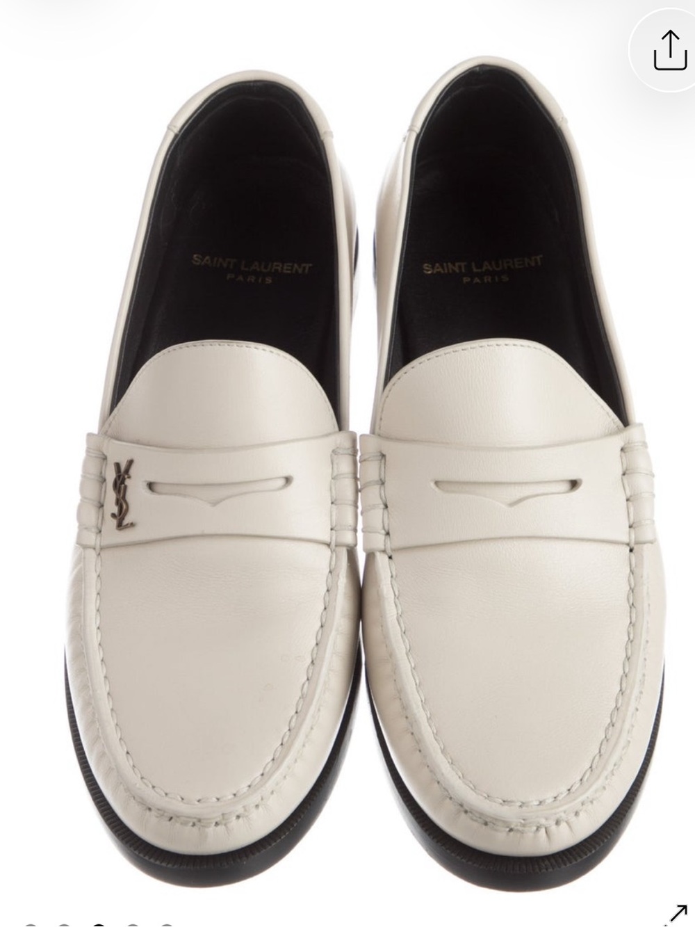 Saint Laurent Le Loafer Cream